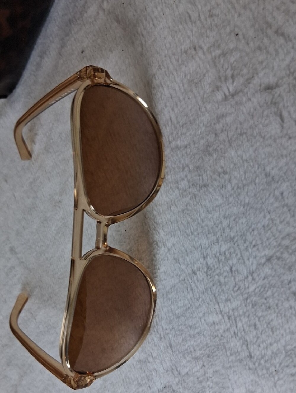 Tory Burch Gold Frame Sunglasses with Brown Gradient Lenses - Picture 6 of 8